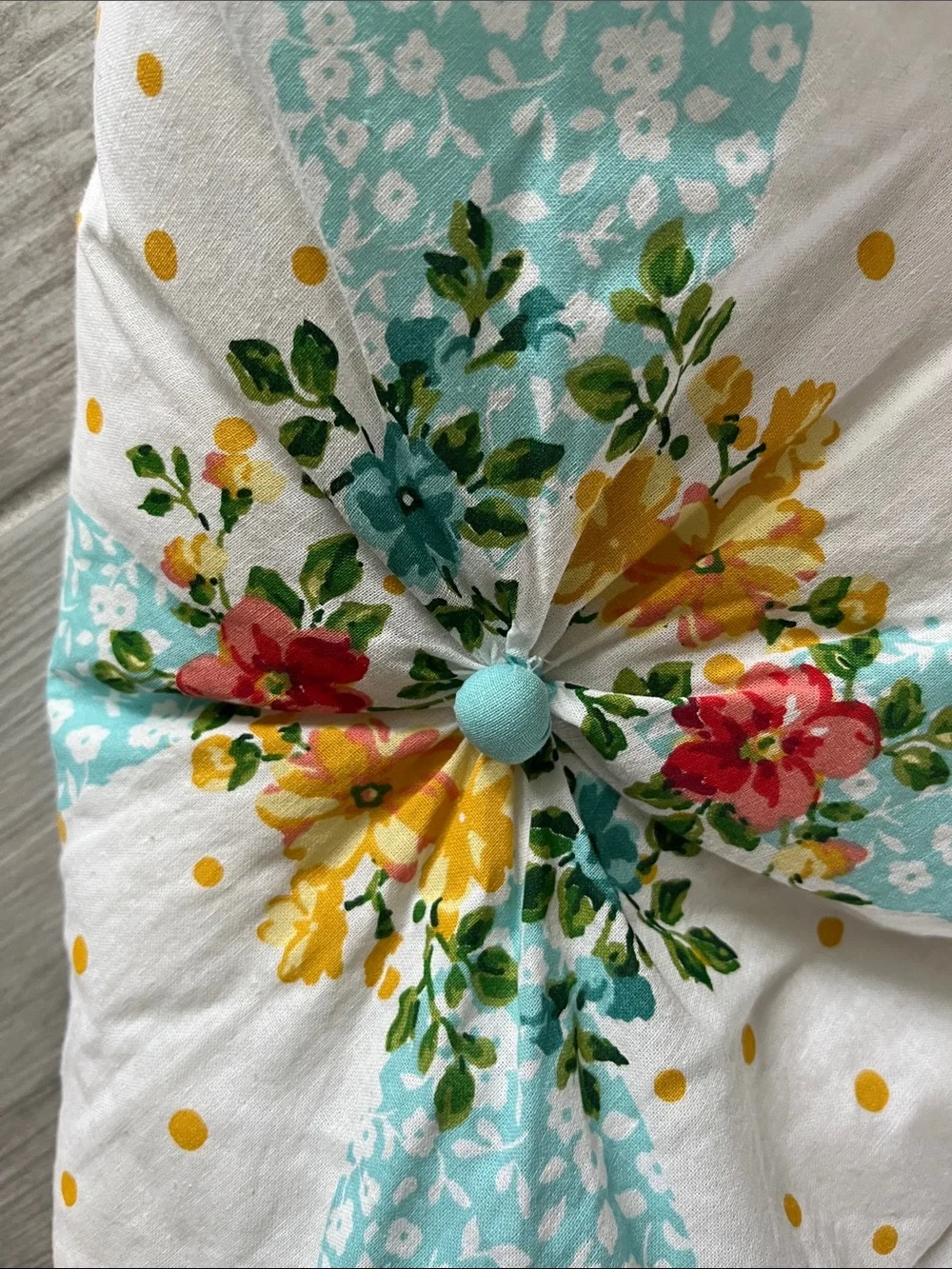 2 Pioneer Woman King Vintage multi floral pillow shams reversible cotton New